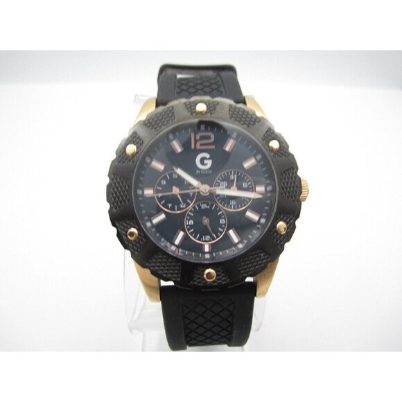 Men G Guess Quartz WR Analog 43mm Round Watch (H598) "New Battery" - Picture 7 of 10
